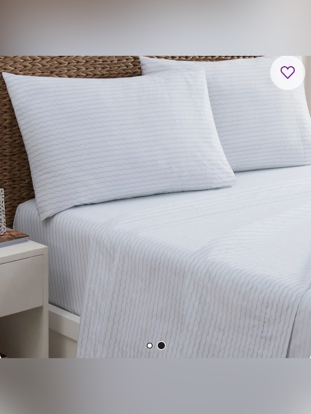 Southern Tide Wavy Blue Twin Sheet Set
